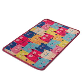 Mijölnir Alfombrilla de Baño 100% Poliéster Suave Antialergénica Antideslizante Colourful 40x60 cm